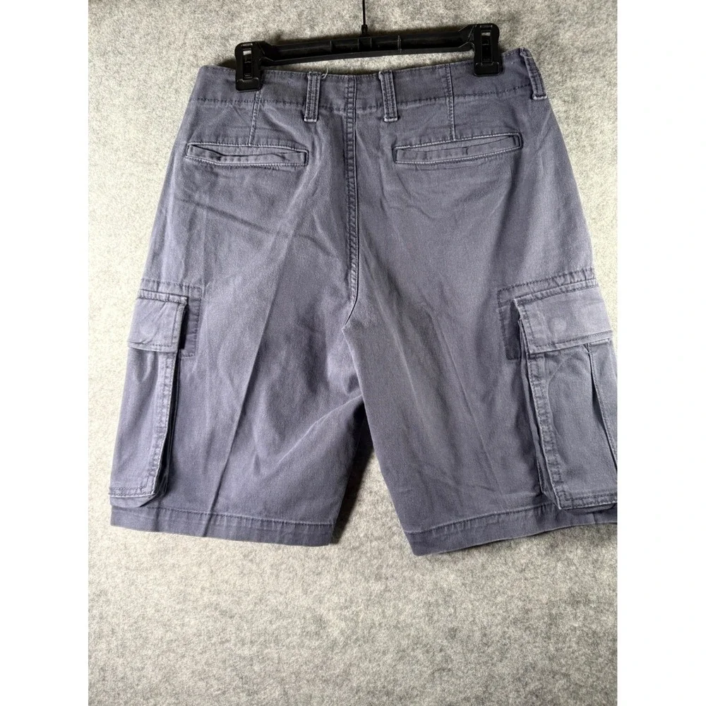 Old Navy Mens Lived-In Straight Cargo Shorts Gray Blue Built In Flex Size 30